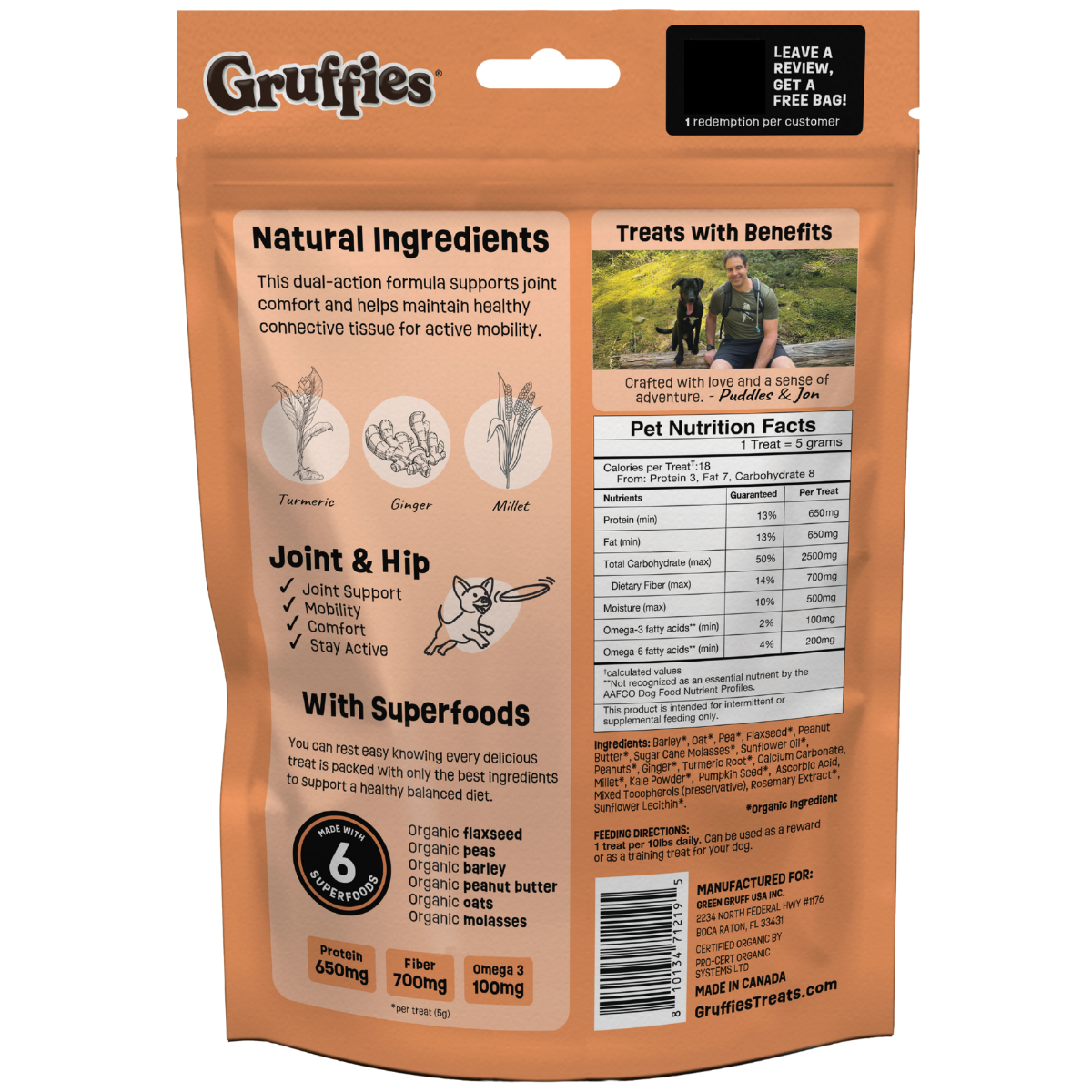 Gruffies Joint & Hip 6 oz Bags (6 Pack)