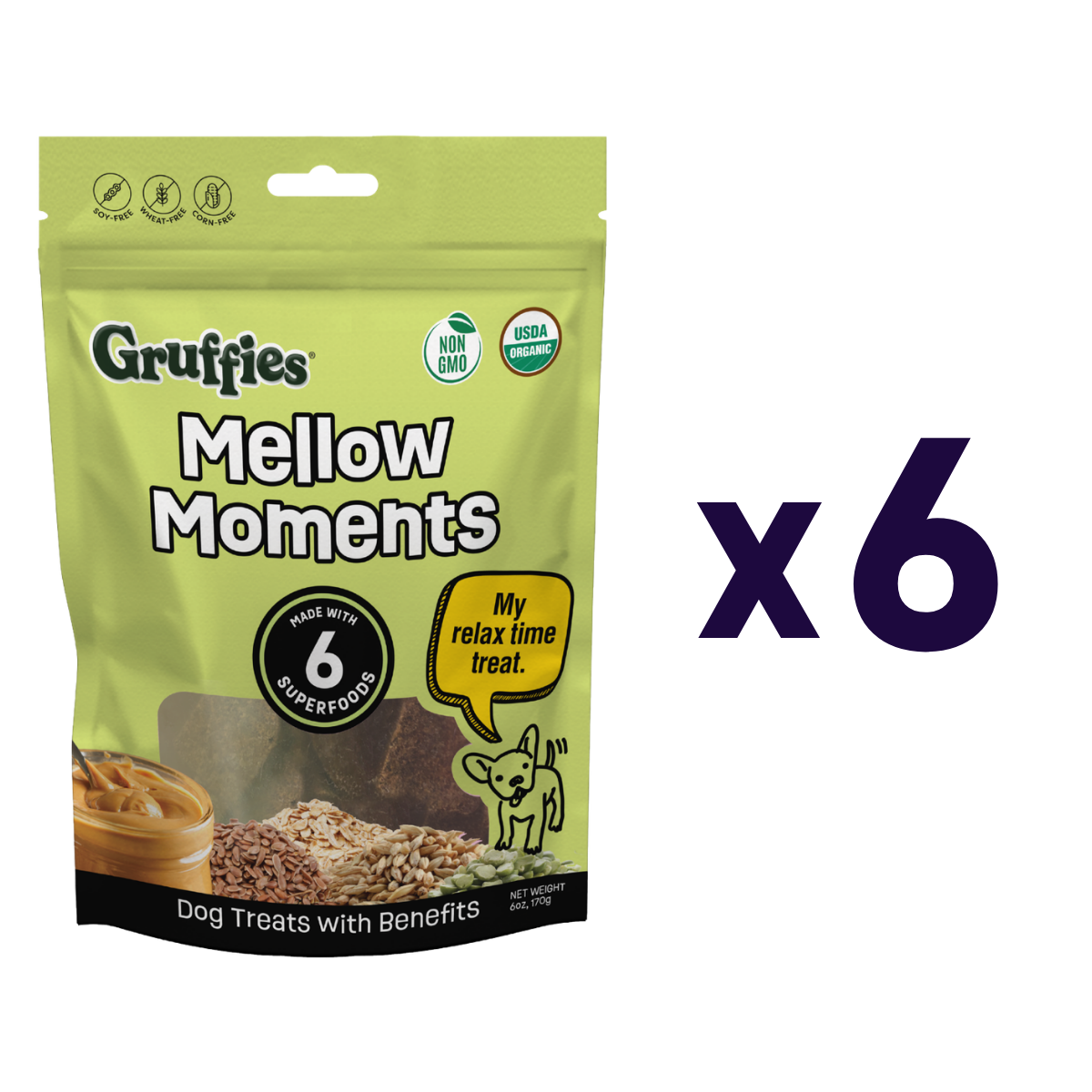 Gruffies Mellow Moments 6 oz Bags (6 Pack)