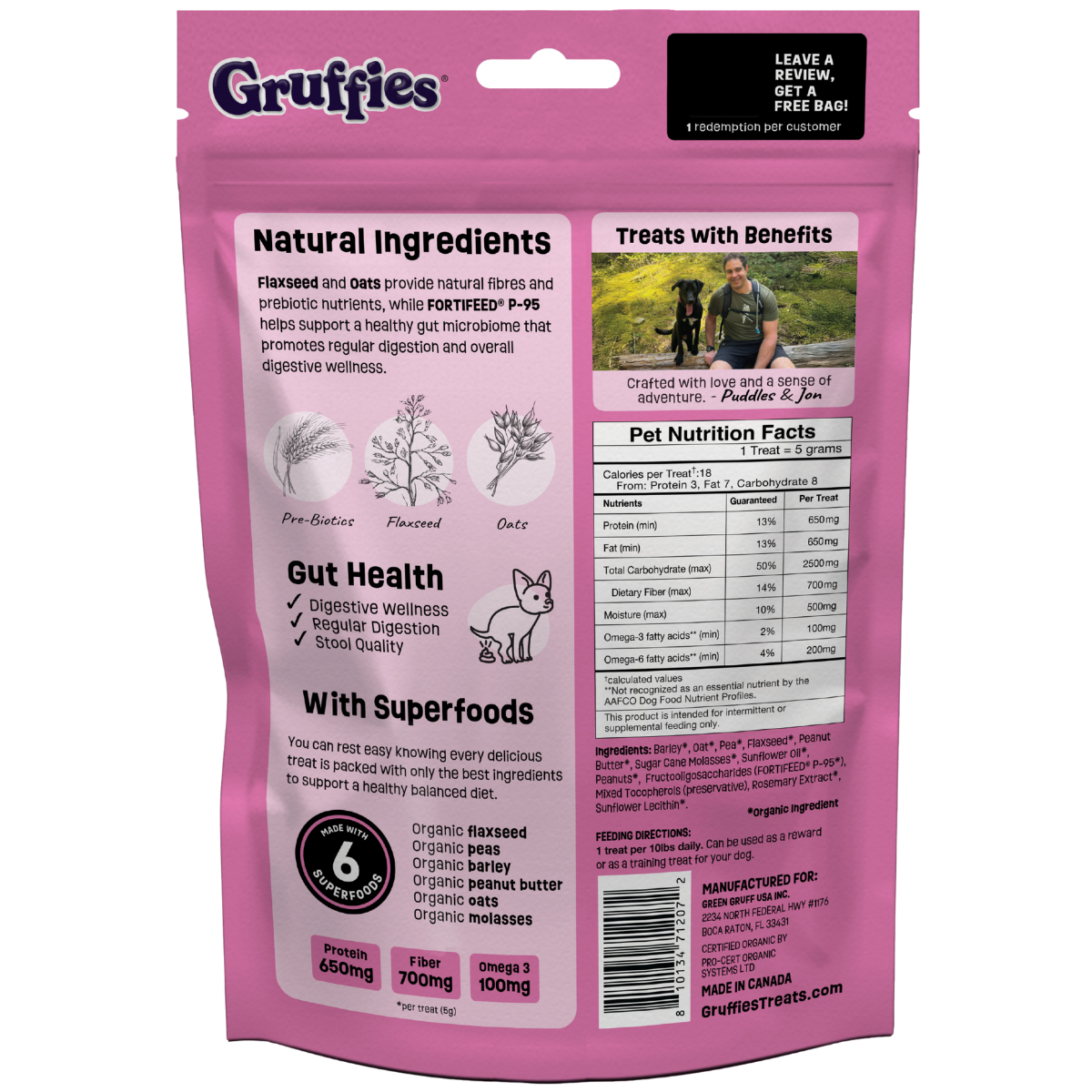 Gruffies Gut Health 6 oz Bag (6 Pack)
