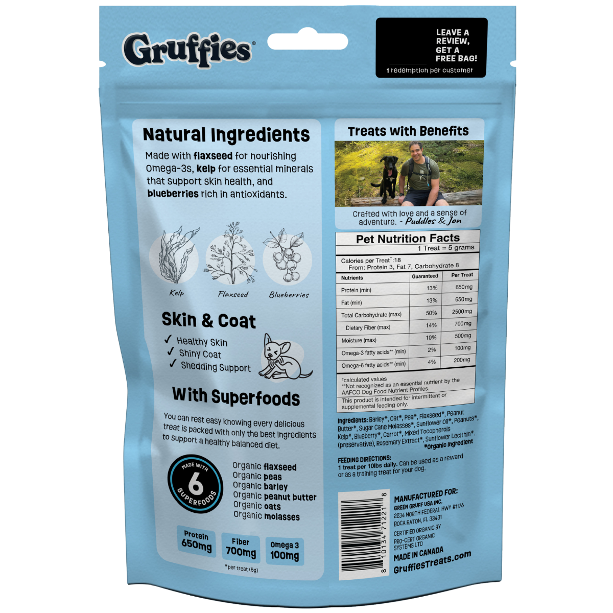 Gruffies Skin & Coat 6 oz Bags (6 Pack)